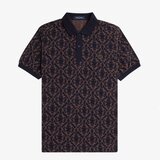 Fred Perry REPEAT PRINT POLO SHIRT Plava | shoptok.hr