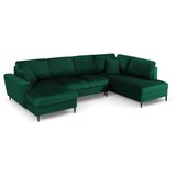 Cosmopolitan Design Zelena baršunasti sklopiva/s prostorom za odlaganje kutna garnitura (s desnim kutom/u obliku slova "U") Kyoto – | shoptok.hr