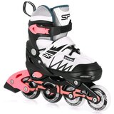Spokey TONY Kolieskové korčule, čierno-bielo-rúrové, ABEC7 Carbon, veľ. 28-32 | Shoptok.si