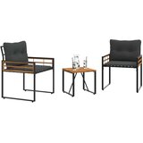  Set vanjskog namještaja s jastukom 3 pcs Siva | shoptok.hr