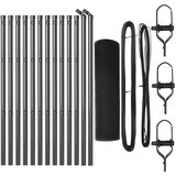 vidaXL Set stupova za ograde Set od 2 Siva Metal 25 x 0.5 m Izdržljivo | shoptok.hr