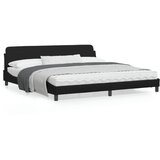 vidaXL Posteljni okvir z vzglavjem črn 200x200 cm umetno usnje | Shoptok.si