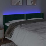  LED uzglavlje tamnozeleno 183x16x78/88 cm baršunasto | Eponuda.ba