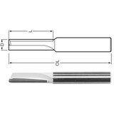 Makita jednorezno ravno glodalo za utore 6 mm, drška 8 mm D-47400 | shoptok.hr