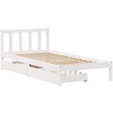 vidaXL Okvir kreveta bez madraca bijeli 90 x 200 cm masivna borovina | shoptok.hr