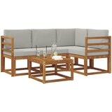  Set vanjskih sofa 5 kom. Prirodna i svjetlosiva | shoptok.hr