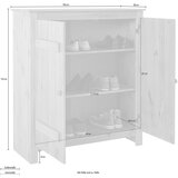 Støraa Svetlo zelena omarica iz masivnega bora 100x110 cm Bertram – | Shoptok.si