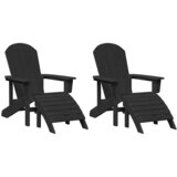 vidaXL Vrtno lounge pohištvo 2 pcs Črna 74 x 82 x 90cm Plastika, (5000045077) | Shoptok.si