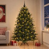  Umjetno božićno drvce s kuglicom 240 cm 300 LED lampica - 240 cm s LED-ima i crnim lopticama | shoptok.hr