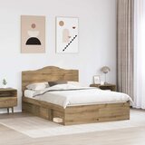  Krevetna konstrukcija Umjetnička hrastovina 150 x 200 cm | shoptok.hr