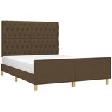  Okvir za krevet bez madraca tamnosmeđi 140 x 190 cm od tkanine | shoptok.hr