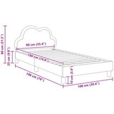  Otroški posteljni okvir z vznožjem Roza 90 x 190 cm PU, (5000104702) | Shoptok.si