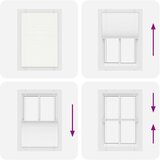 vidaXL Plisirana žaluzija Bela 85x150 cm Širina tkanine 84,4 cm | Shoptok.si