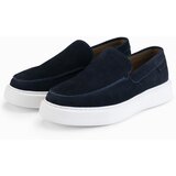 Ombre men's slip-on half shoes on thick sole - navy blue | ePonuda.com