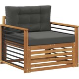  Set vanjskih sofa Čvrsto drvo akacije i poliester Prirodna - Prirodno i antracit prikladno za stan | shoptok.hr