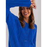 Fashion Hunters Cobalt Blue Cable Knit Sweater Cene