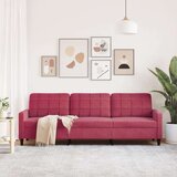 vidaXL kavč trosed vinsko rdeč 210 cm žamet, (21255970) | Shoptok.si