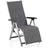Vrtni ležalniki in počivalniki KETTLER BASIC PLUS PADDED sproščujoč, naslonljiv, aluminijast fotelj – srebrna / antracit Cene