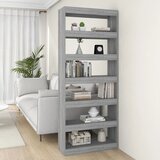 Furnova Knjižna omara/pregrada siva sonoma 80x30x198 cm iverna plošča, (21932170) | Shoptok.si