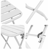 Bistro set 3 pcs Bijelo Čelik | Eponuda.com