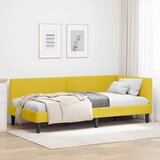 vidaXL Kutni okvir kreveta Žuta 100 x 200 cm Velvet i inženjerski drvo Cijene