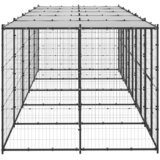 Vanjski kavez za pse s krovom čelični 12,1 m² | Shoptok.si