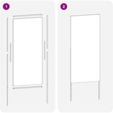  Privatnost u vrtu Srebrno 50 x 140 cm Nehrđajući čelik | shoptok.hr