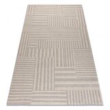 RugsX Volnena preproga TEXTURA 488.10.LA111 OSTA - Linije, geometrijski okvir, strukturna siva / bež 135x200 cm, (5000218786) | Shoptok.si