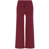 Lahkotne hlače & Harem hlače Wide Leg Knitted Rdeča