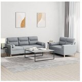 vidaXL 2-dijelni set sofa s jastucima svjetlosivi od tkanine Cijene