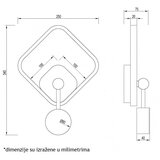 Vesta 466 zidna lampa 15W 3000K crna/bruseno zlato 111614 | ePonuda.com