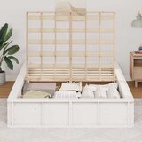  Krevetna konstrukcija Bijelo 120 x 190 cm Čvrsto borovo drvo | shoptok.hr