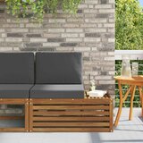 Vanjski krajnji kauč s jastukom Prirodna 91 x 63 x 73 cm | shoptok.hr