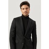 ALTINYILDIZ CLASSICS Men's Black Slim Fit Narrow Cut Mono Collar Black Suit Cene