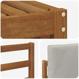  Set vanjskih sofa 5 kom. Prirodna i svjetlosiva Bijela 245 x 122,5 x 73 cm | shoptok.hr