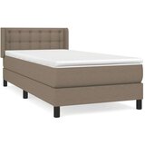  Krevet s oprugama i madracem smeđesivi 80x200 cm od tkanine | shoptok.hr