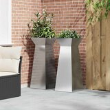  Stup saksija 2 pcs Srebrno 40 x 40 x 100 cm | Eponuda.com