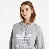 Adidas Sweater majica 'Adicolor Trefoil' siva melange / bijela | shoptok.hr