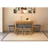 Hanah home vina mini 06 1048 oak dark blue set : sto, stolice i klupa Cene