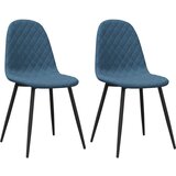 Maison Chic Jedilni stoli - Vzorci stoli 2 kosa moder žamet A337, (22032697) | Shoptok.si