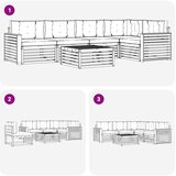  Set vanjskih sofa 6 kom. Prirodna i krem | shoptok.hr