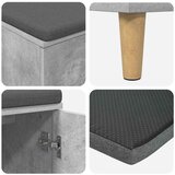  Klupa za hodnik s jastukom Betonski sivi 60 x 38 x 46 cm | shoptok.hr