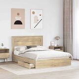  Krevet s od storage Sonoma hrast 160 x 200 cm Konstruirano drvo | shoptok.hr