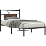 vidaXL Okvir kreveta bez madraca smeđa boja hrasta 75x190 cm drveni | shoptok.hr