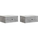  Noćni ormar s ladicama 2 pcs Betonska siva 49 x 34 5 x 20 cm - Betonska siva 2 | shoptok.hr