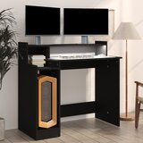  Radni stol s LED svjetlima crni 97x45x90 cm konstruirano drvo | shoptok.hr