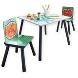 Kinder Home Ginger Home dječji stol sa stolicama za crtanje, igru i hranjenje, drveni, dinosaur | shoptok.hr