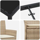  Vrtni set za objed 9 kom. Bež poliratan | shoptok.hr