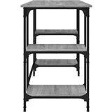 vidaXL Pisalna miza siva sonoma 140x50x75 cm kovina in inženirski les | Shoptok.si