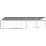  Kavez za pse s krovom i vratima sivi 8x2x2 m pocinčani čelik | Eponuda.com